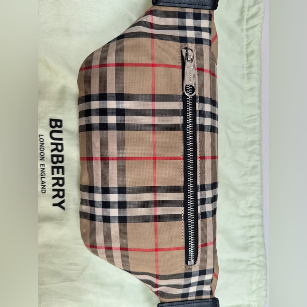 Burberry Sonny Check Canvas Belt Bum Bag - Picture 13 of 16